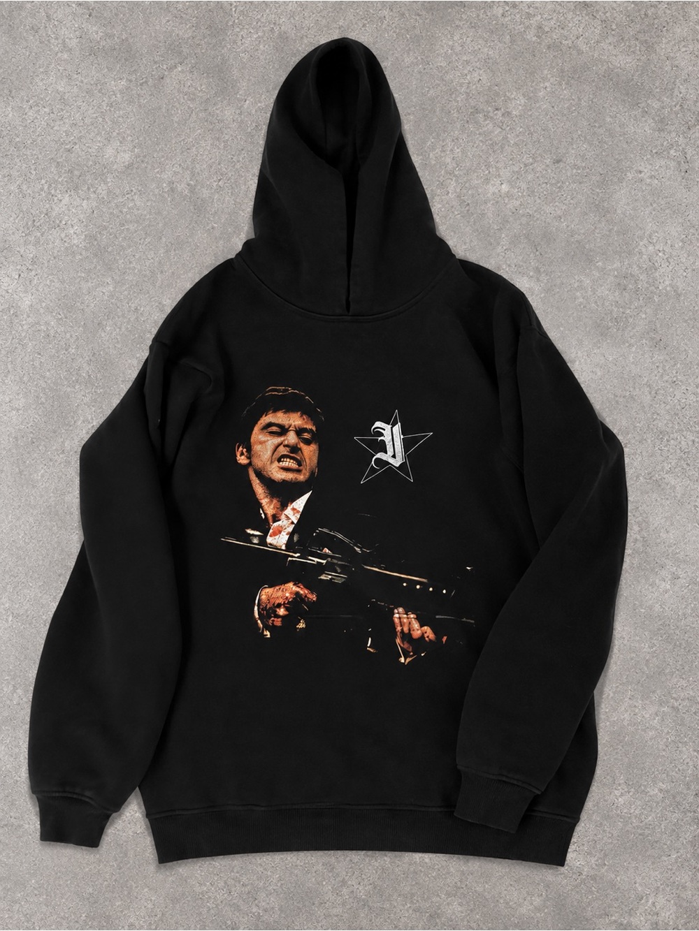 Black Graphic Scarface Hoodie